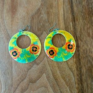 Painted Seashell earrings
